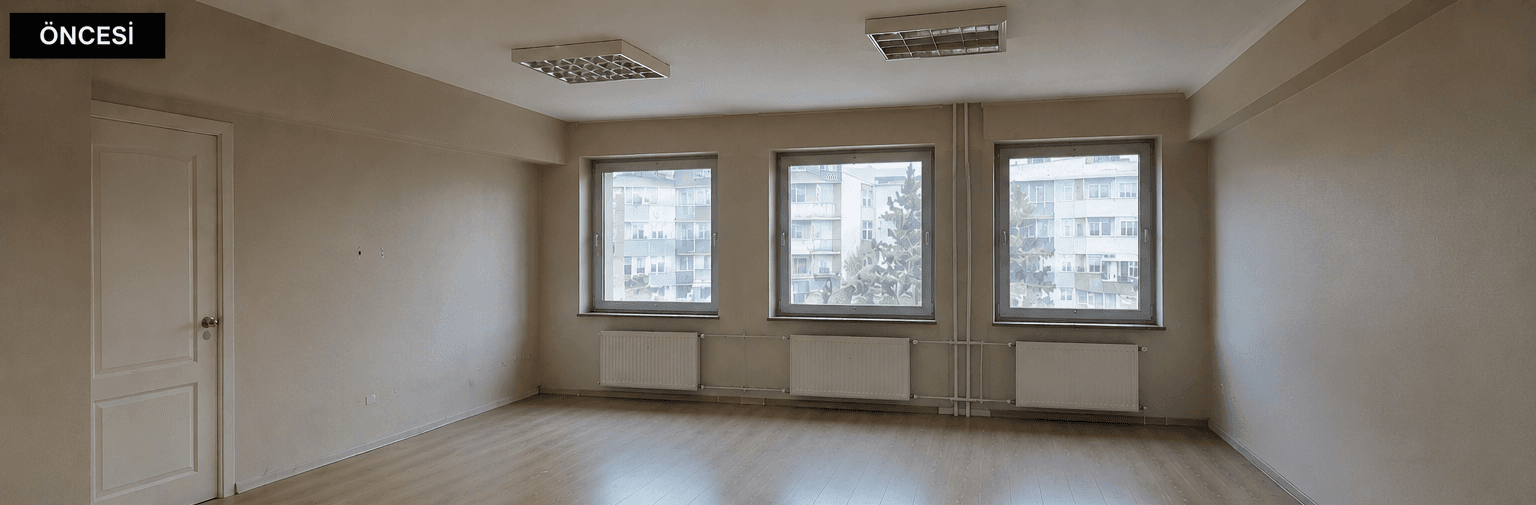 Ofis tadilatı öncesi