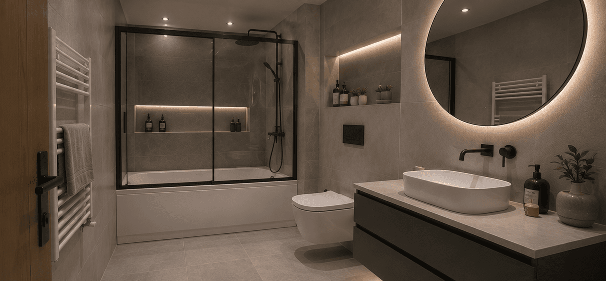 Antalya'da yenilenmiş modern banyo